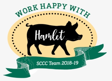 Hamlet Silhouette Badge - Domestic Pig, HD Png Download, Free Download