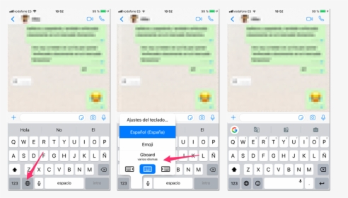 Pasos Para Cambiar El Teclado De Whatsapp En Ios - Leave A Group Text On Iphone 7, HD Png Download, Free Download