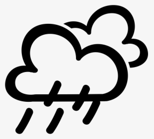 Rain Weather Hand Drawn Symbol - Rainy Symbol Png, Transparent Png ...