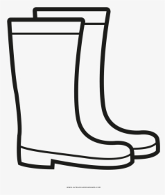 Rain Boots Coloring Page - Boots Clipart Black And White, HD Png Download, Free Download
