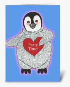 Birthday Party Time Penguin Greeting Card - Thank You Penguin, HD Png Download, Free Download