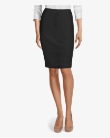 Black Pencil Skirt-view Front - Brown Pencil Skirt, HD Png Download, Free Download