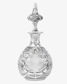 Sterling Silver Art Nouveau Perfume Bottle - Glass Perfume Bottles, HD Png Download, Free Download