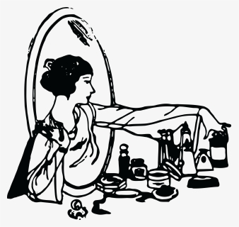 Woman With Perfume Bottles Clip Arts - Cosmetics Clipart Black And White Png, Transparent Png, Free Download