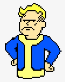 Fallout Vault Boy Pixel Art, HD Png Download, Free Download