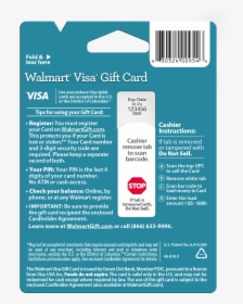 Walmart Visa Gift Card Code, HD Png Download, Free Download