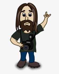Person Cartoon Png - Man With Long Hair Clipart, Transparent Png, Free Download