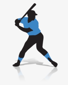 Baseball Bats Batting Pitcher Clip Art - Animated Baseball Player Swinging, HD Png Download, Free Download