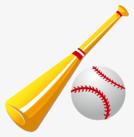 Clip Art Baseball Bat And Ball Images - Cartoon Baseball And Bat, HD Png Download, Free Download