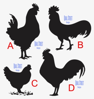 Chicken Rooster Vinyl Decal - Chicken Silhouette, HD Png Download, Free Download