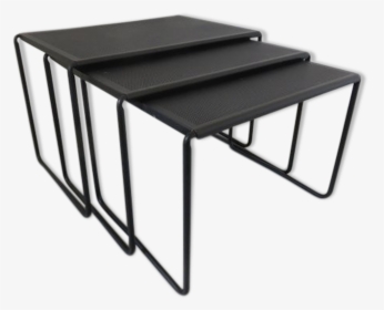 3 Pull-out Tables In Perforated Metal 60/70s - Coffee Table, HD Png Download, Free Download