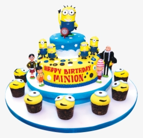 Bm 3176 Minion All Together And Cc 30 Cup Cake Minion - Domino Cake Minion, HD Png Download, Free Download