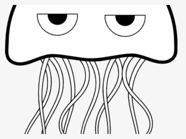 Cartoon Jellyfish Pictures - Outlines Of Cartoon Animals, HD Png Download, Free Download