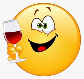 Png Smiley Emoji Red Wine, Transparent Png - kindpng