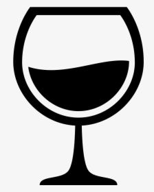 Emojione Bw 1f377 - Wine Glass Emoji Black And White, HD Png Download, Free Download
