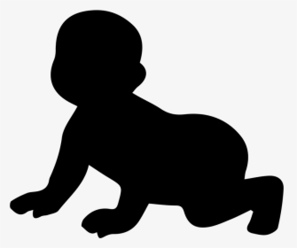 Transparent Babies Png - Silhouette Baby Crawling Clipart, Png Download, Free Download