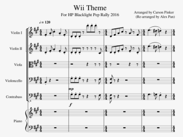 Transparent Mii Png - Wii Theme Song Sheet Music, Png Download, Free Download