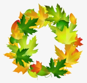 Fall Leaf Border Png - Fall Leaf Wreath Clear Background, Transparent Png, Free Download