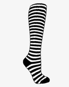 Sock Clipart Black And White - Black And White Socks Png, Transparent Png, Free Download