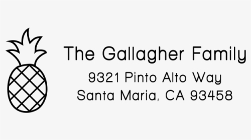 Gallagher Pineapple Address Stamp" title="gallagher - Pineapple, HD Png Download, Free Download