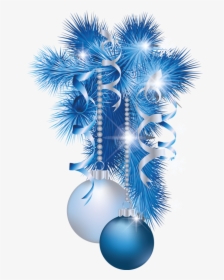 Transparent Blue Ornament Png - Christmas Tree Blue Png, Png Download, Free Download