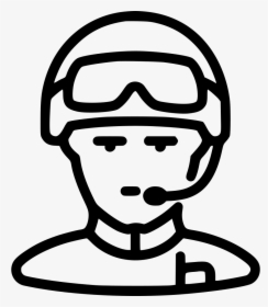 Soldier Helmet Human Avatar Glasses Radio - Avatar Face Human Icon Png, Transparent Png, Free Download