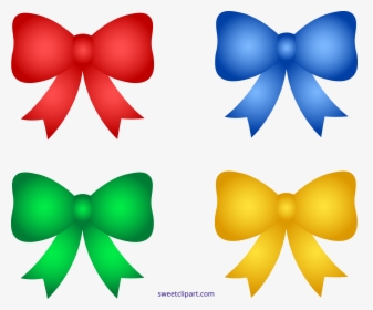 Christmas Bow Cute Shiny Bows Clipart Transparent Png - Set Of Ribbon Clipart, Png Download, Free Download