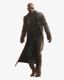 Nick Fury Transparent Image - Captain America The Winter Soldier Nick Fury Coat, HD Png Download, Free Download