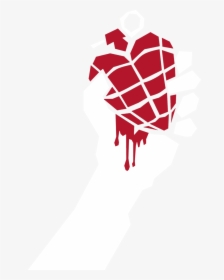 Arm Holding Heart - Green Day Heart Grenade Png, Transparent Png, Free Download