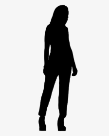 Female Woman Standing Free Photo - Woman Standing Silhouette, HD Png Download, Free Download
