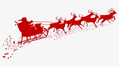 Norad Tracks Santa With Bennington Pines - Santa Claus Sleigh Silhouette, HD Png Download, Free Download