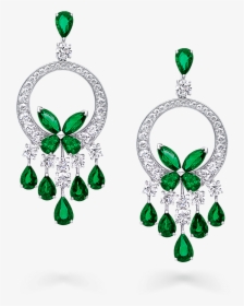 Classic Graff Emerald And Diamond Butterfly Chandelier - Graff Diamonds Classic Butterfly, HD Png Download, Free Download