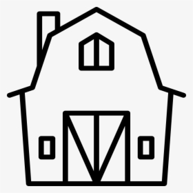 Barn Silhouette Line Art, HD Png Download, Free Download