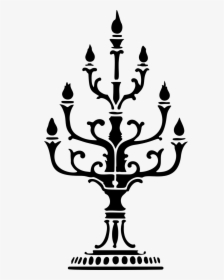 Candelabra Candle Holder Light Free Photo - Candle Holder Black And White, HD Png Download, Free Download