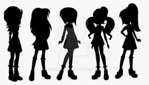 Crystal Prep Girls Silhouette By Angel569 - Girls Holding Hands Silhouettes Transparent, HD Png Download, Free Download