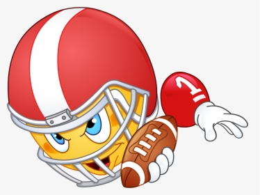 Football Player Emoji 50 Decal - Football Smiley, HD Png Download, Free Download
