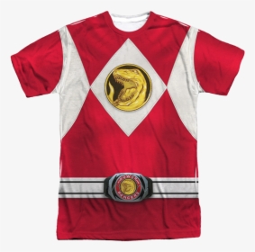 Red Ranger Sublimation Costume Shirt - Blue Power Rangers Shirt, HD Png Download, Free Download