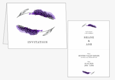Lavender Wedding Invitation"  Class="lazyload Lazyload - Drawing, HD Png Download, Free Download