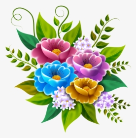 Flowers, Illustration, Bouquet, Floral, Colorful - Ramalhete De Flores Png, Transparent Png, Free Download
