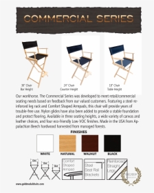 Gold Medal Director"s Chair Catalog Commercial Page - Chair, HD Png Download, Free Download
