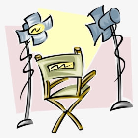 Vector Illustration Of Hollywood Movie Industry Film - Directors Chair Clip Art, HD Png Download, Free Download