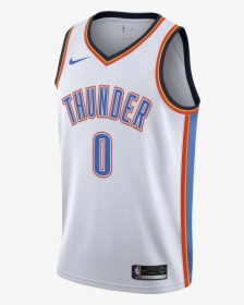 Nike Nba Oklahoma City Thunder Russell Westbrook Swingman - Okc Thunder White Jersey, HD Png Download, Free Download