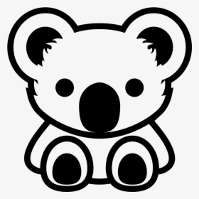 Emojione Bw 1f428 - Koala Black And White, HD Png Download, Free Download