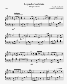 Princess Mononoke Piano Sheet Music Png Princess Mononoke - Golden Days Piano Sheet Music, Transparent Png, Free Download