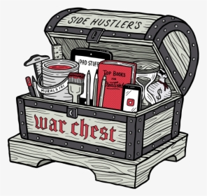 Side Hustler"s War Chest Illustration & Lettering - Perpective, HD Png Download, Free Download