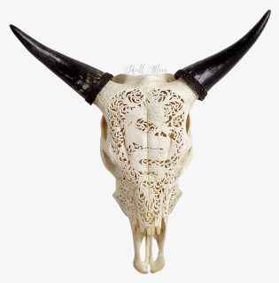 Carved Cow Skull - Mandala Cow Skull, HD Png Download, Free Download