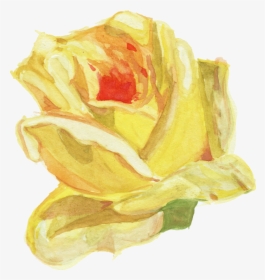 Flowers Watercolor Png - Yellow Watercolor Flower Png, Transparent Png, Free Download