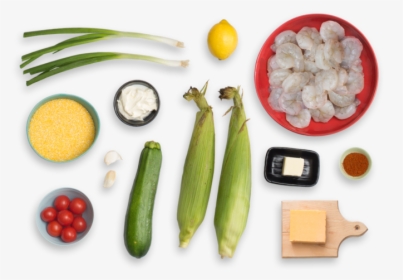 Smoky Shrimp & Creamy Cheddar Grits With Corn, Zucchini - Zucchini, HD Png Download, Free Download
