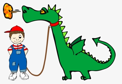 Fire Clipart Dragon - Dragon On A Leash, HD Png Download, Free Download