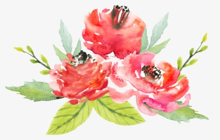 Free Png Download Watercolor Red Flowers Transparent - Watercolor Flower Painting Png, Png Download, Free Download